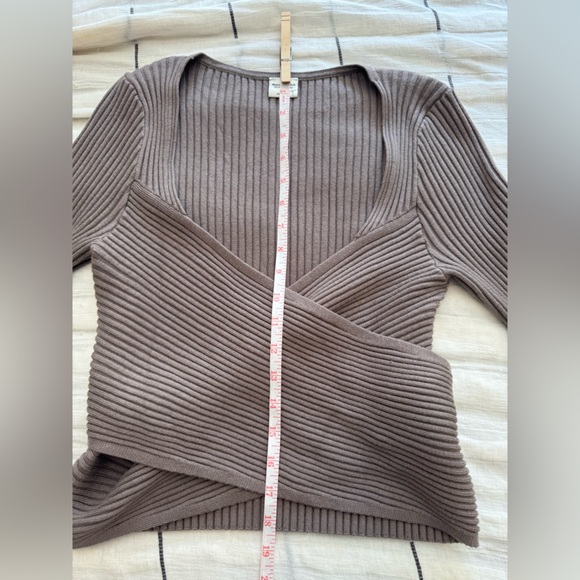 Abercrombie & Fitch Brown Ribbed Crop Top - Picture 10 of 11